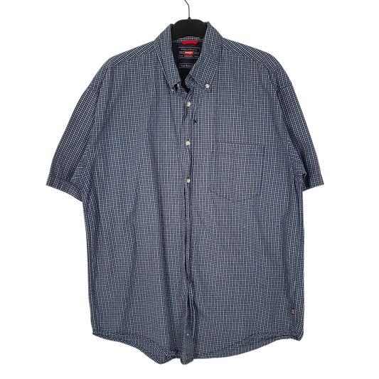 Mens Navy Wrangler Cool River Short Sleeve Shirt