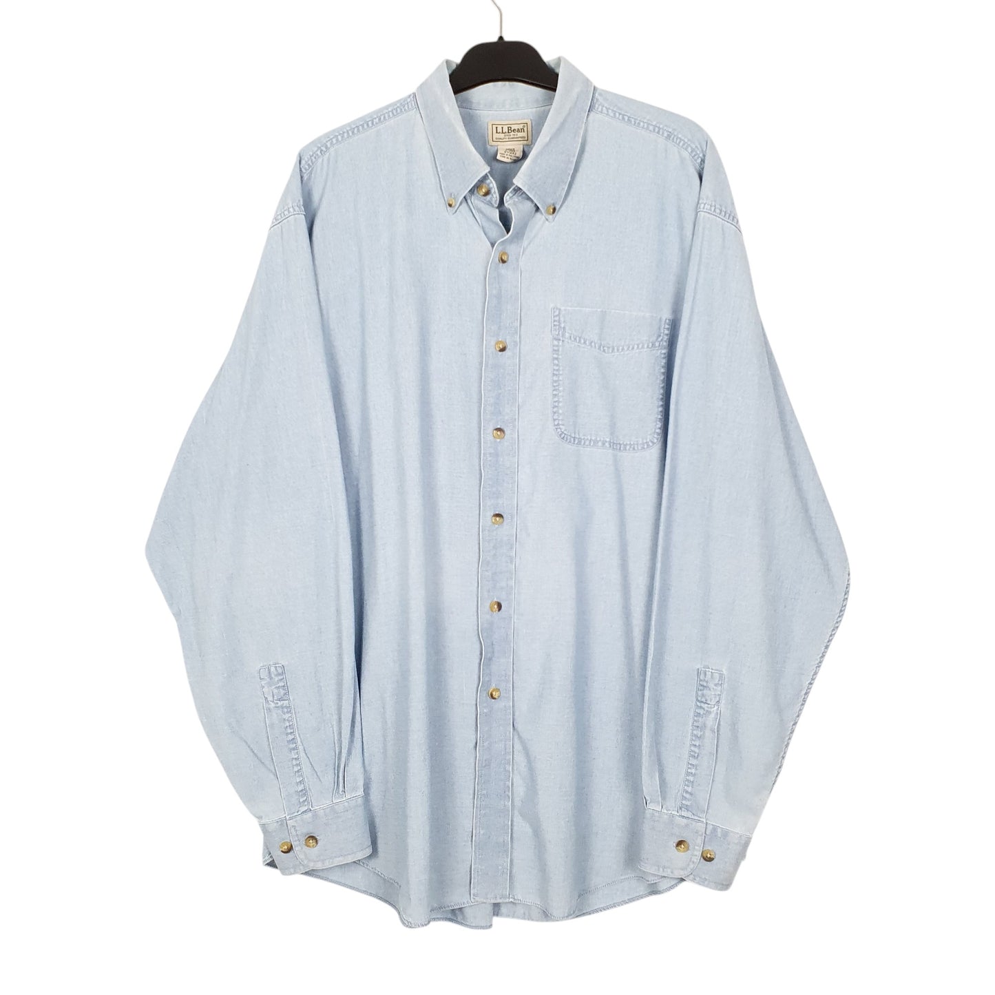 Mens Blue L.L.Bean  Long Sleeve Shirt