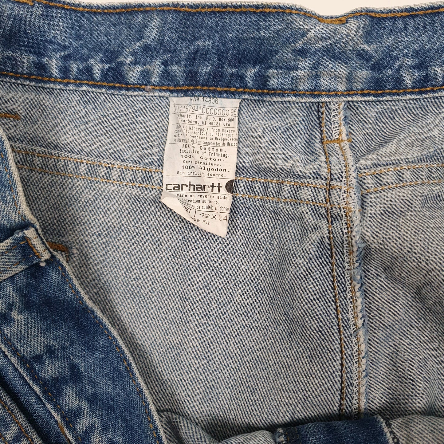 Mens Blue Carhartt   Shorts