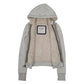 Womens Grey Abercrombie & Fitch Sherpa Lined Hoodie Full Zip Jumper