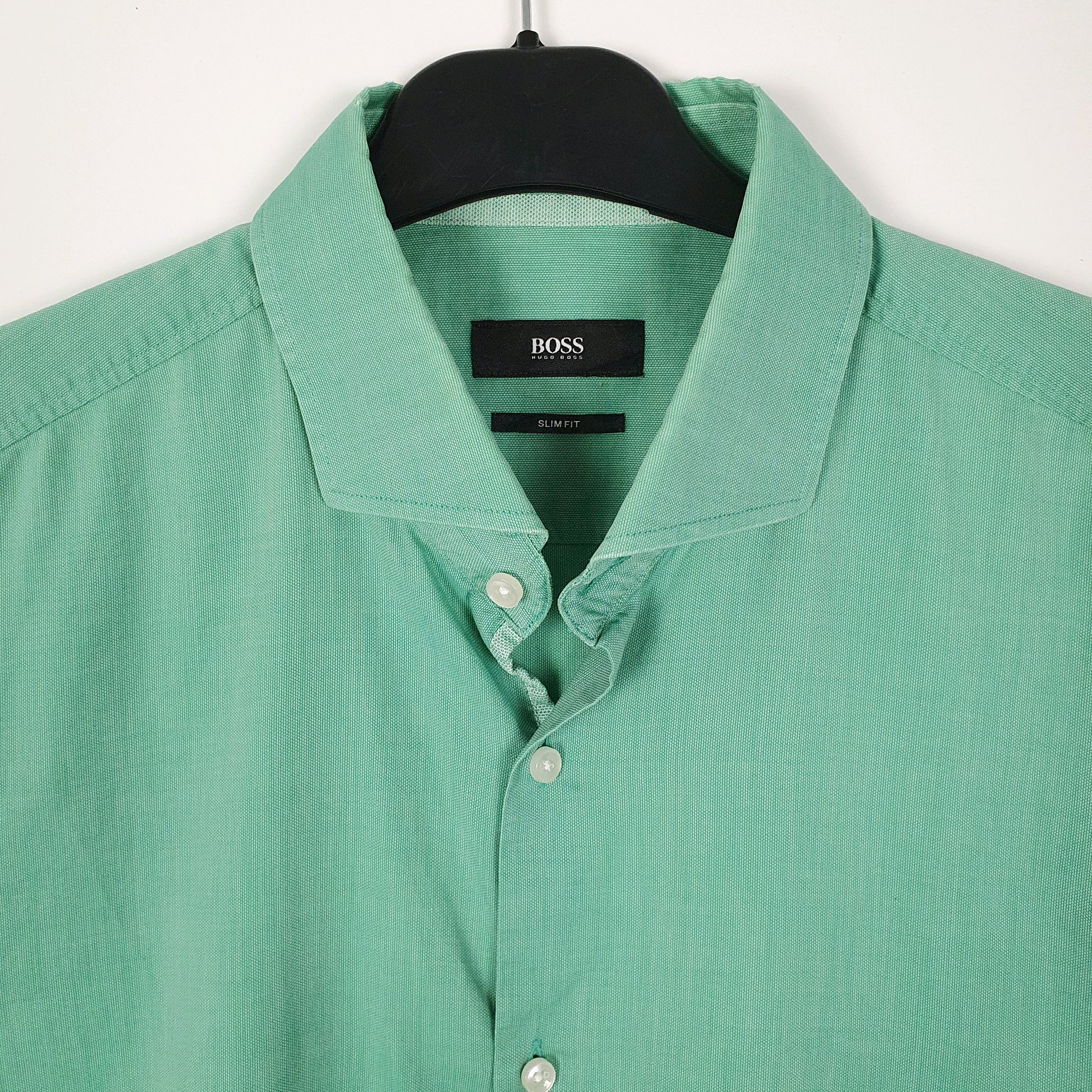 Mens Green Hugo Boss Dress  Shirt