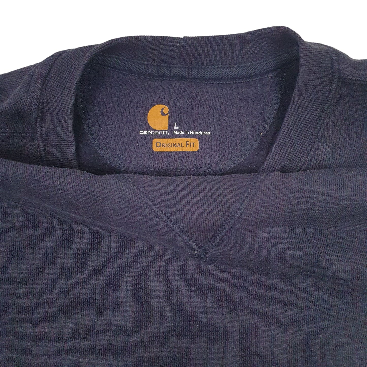 Mens Navy Carhartt Original Fit Crewneck Jumper