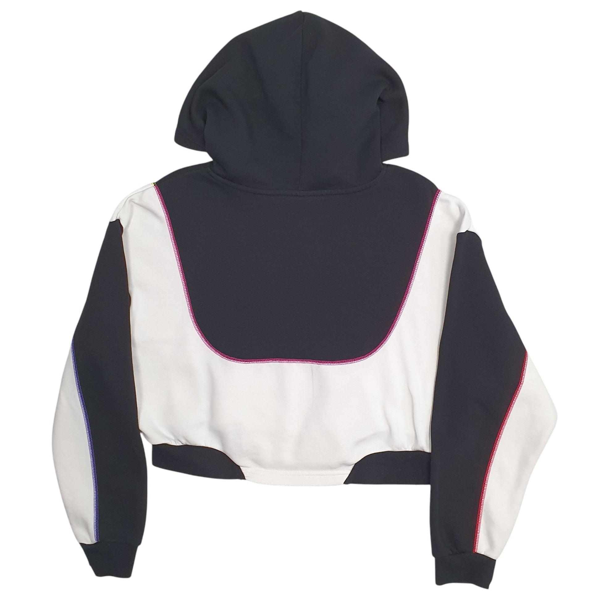 Womens Black Nike Baggy Crop Top Hoodie Jumper