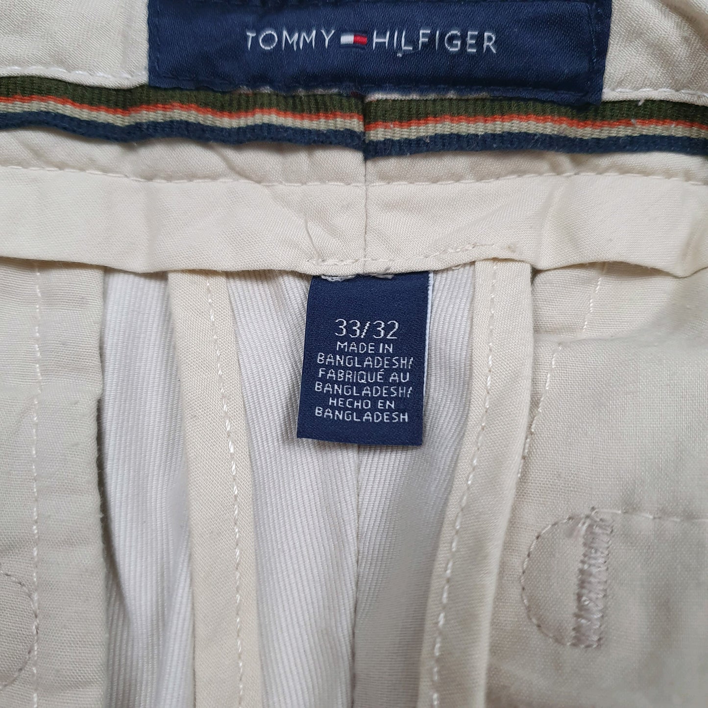 Mens Cream Tommy Hilfiger   Trousers