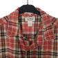 Mens Orange L.L.Bean Heavy Scotch Plaid Flannel  Shirt