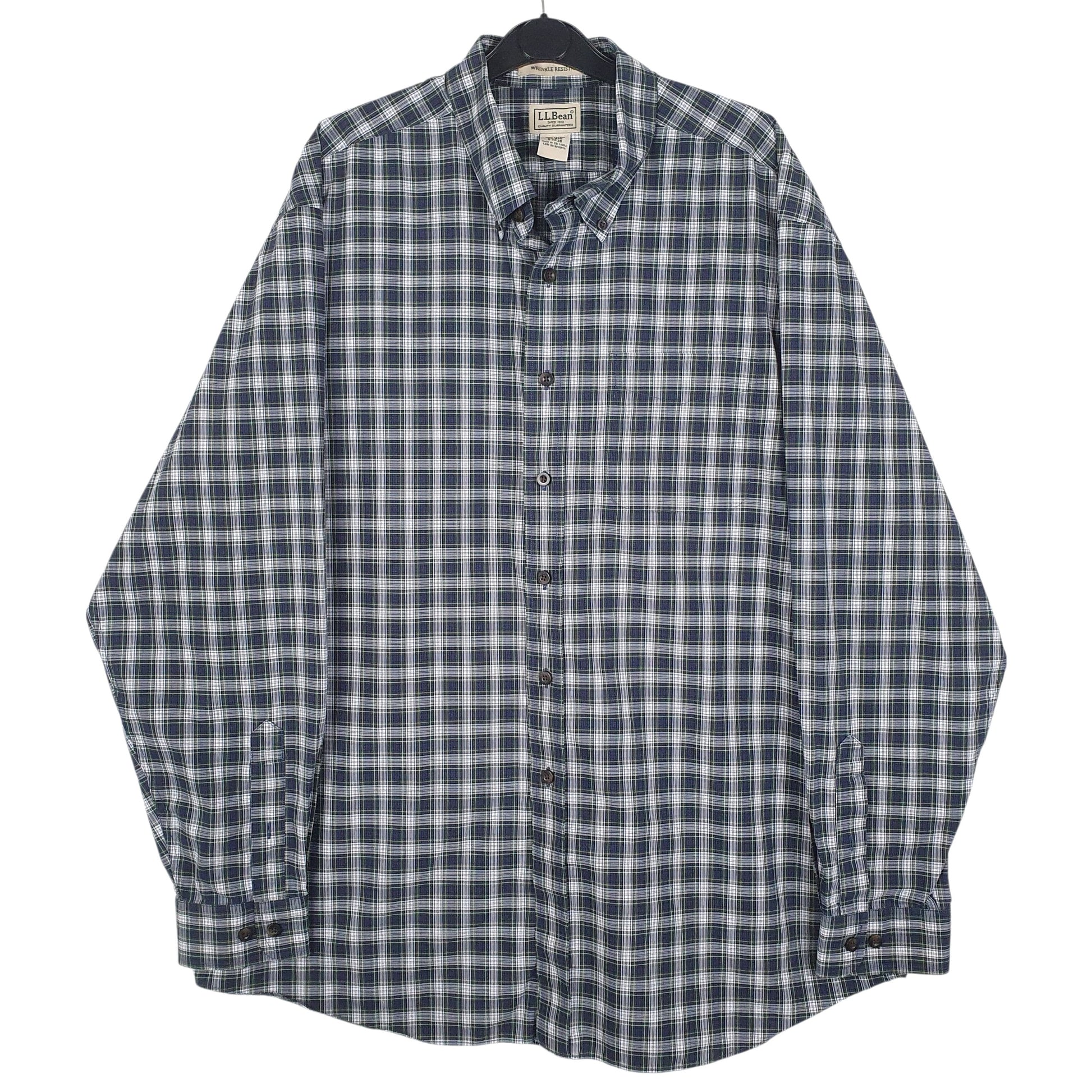 Mens Blue L.L.Bean  Long Sleeve Shirt