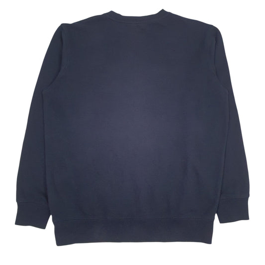 Mens Navy Fila Spellout Crewneck Jumper