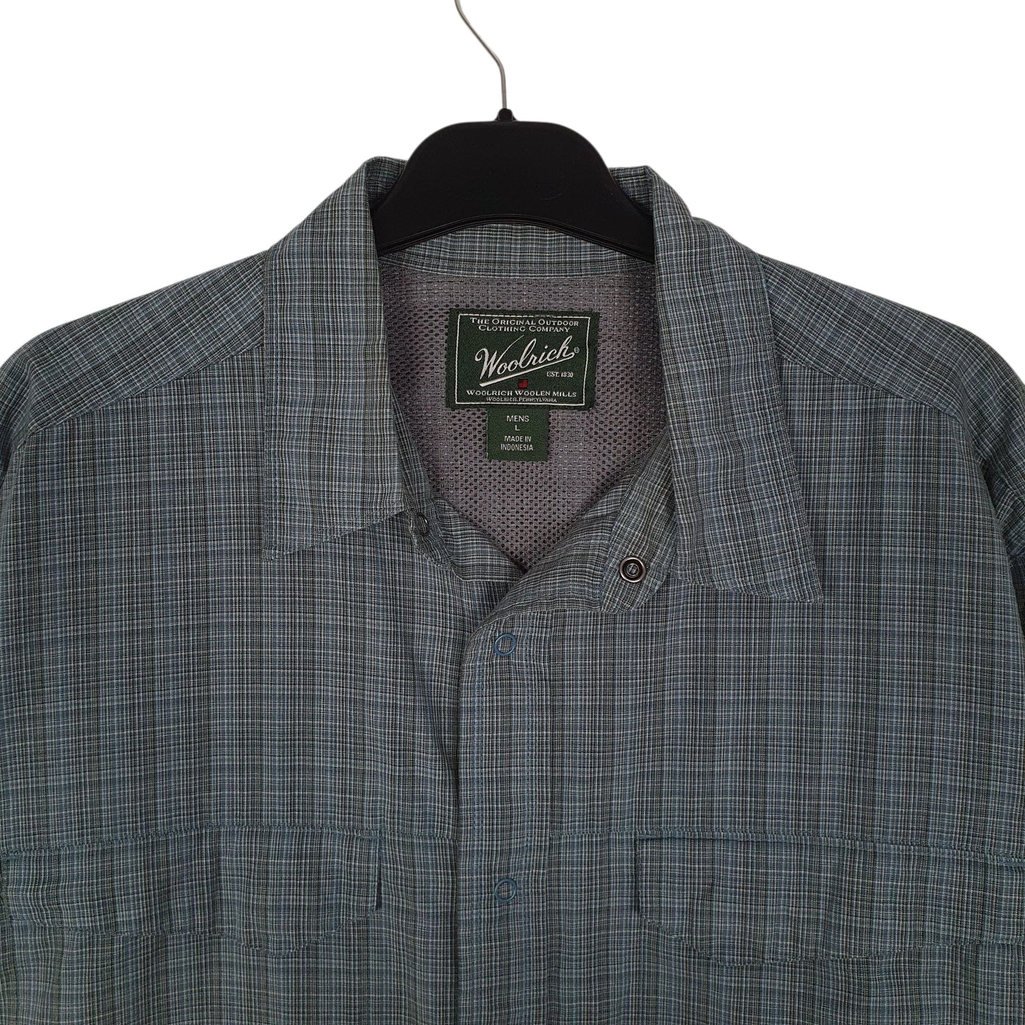 Mens Blue Woolrich   Shirt