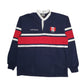 Mens Navy Barbarian Canada Rugby Long Sleeve Polo Shirt