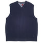 Mens Navy Tommy Hilfiger Vintage 00s Cable Knit Vest Jumper