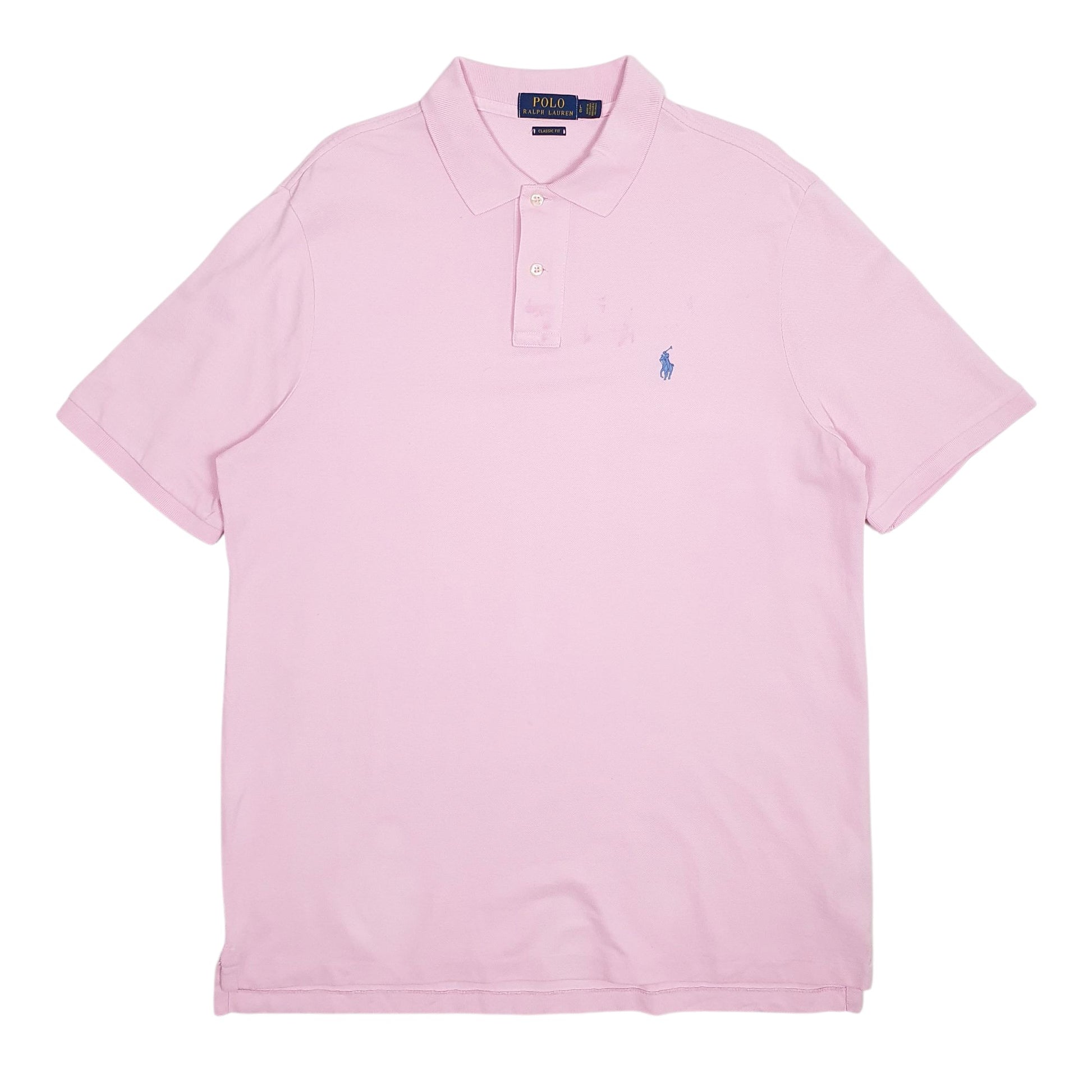 Mens Pink Polo Ralph Lauren Classic Fit Short Sleeve Polo Shirt