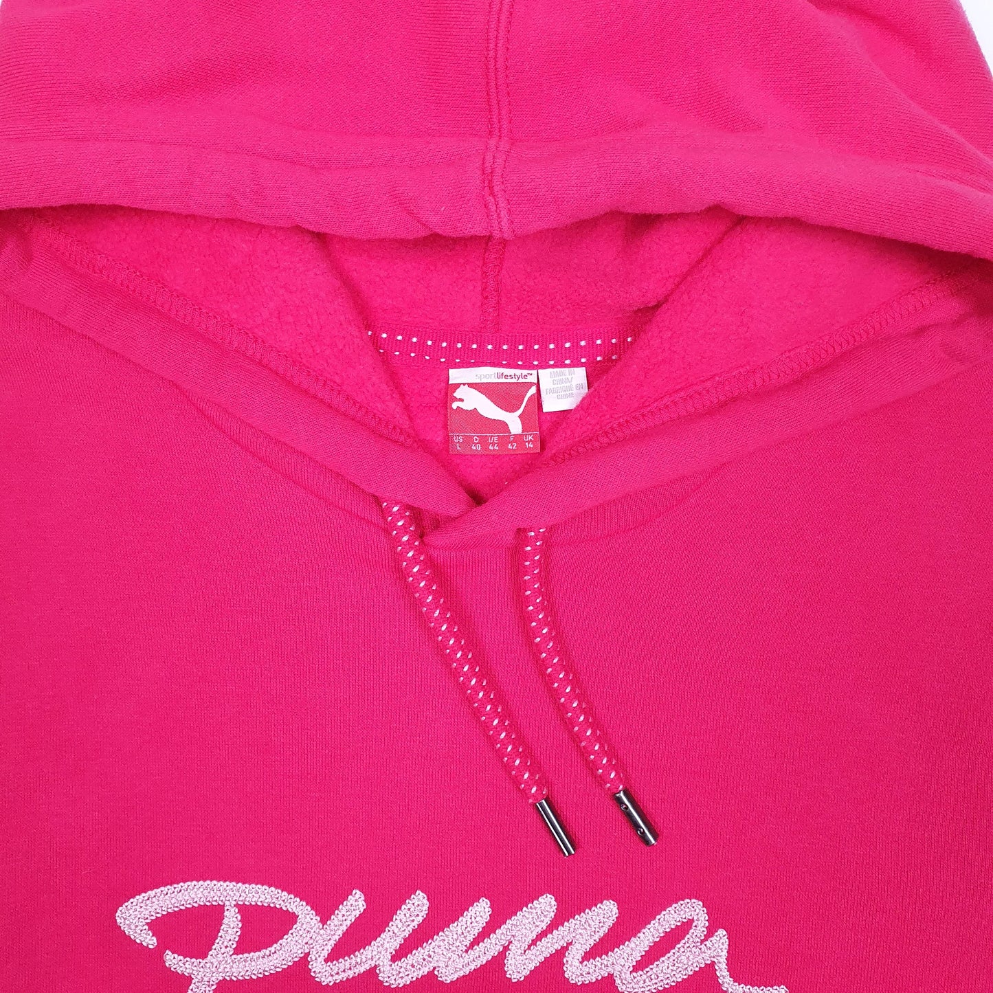 Womens Pink Puma  Hoodie Jumper