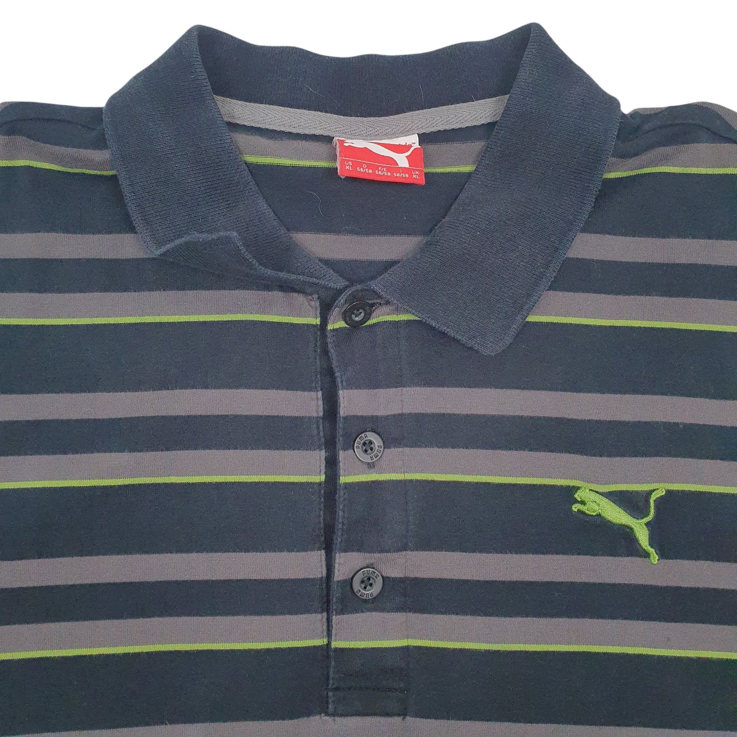 Mens Black Puma   Polo Shirt