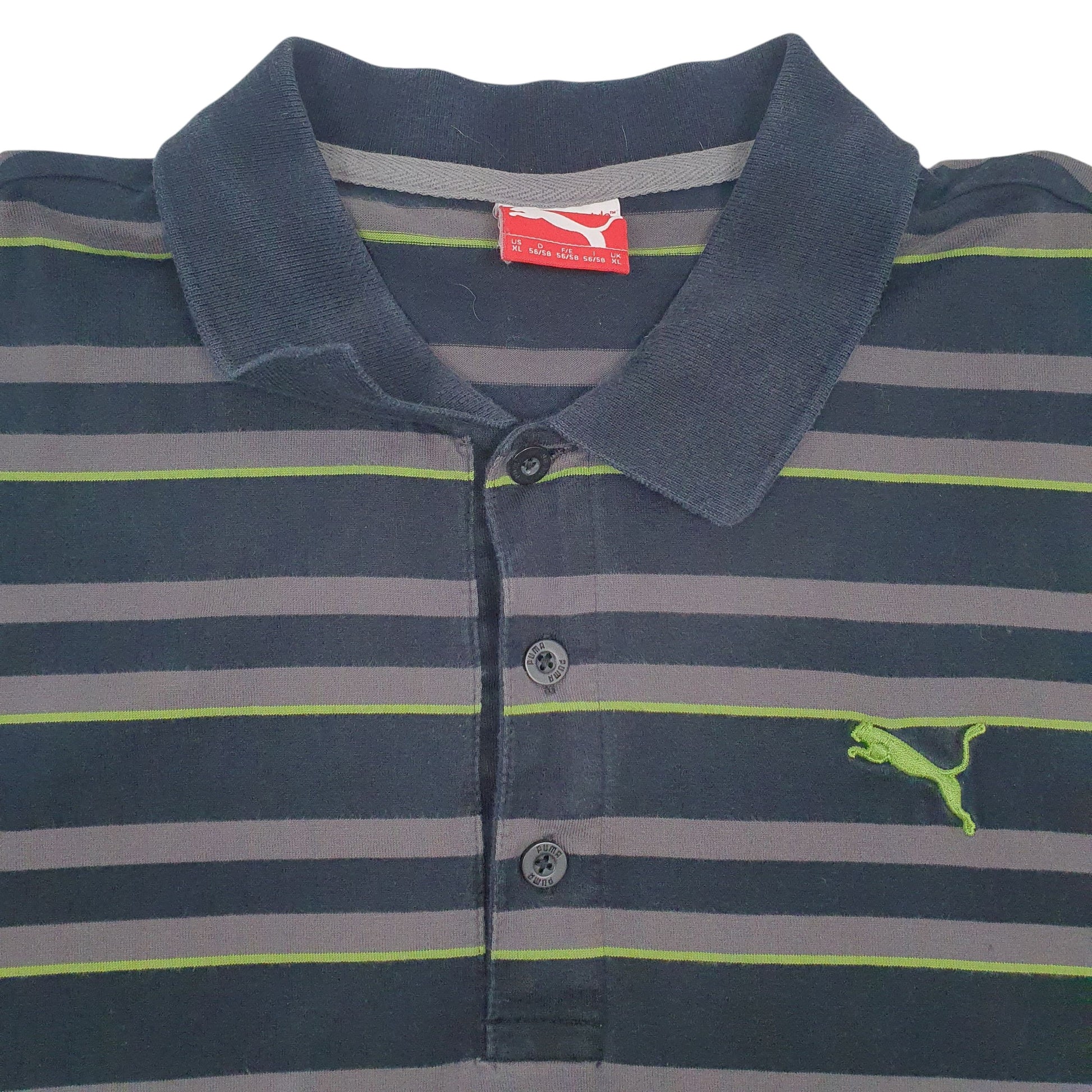 Mens Black Puma   Polo Shirt
