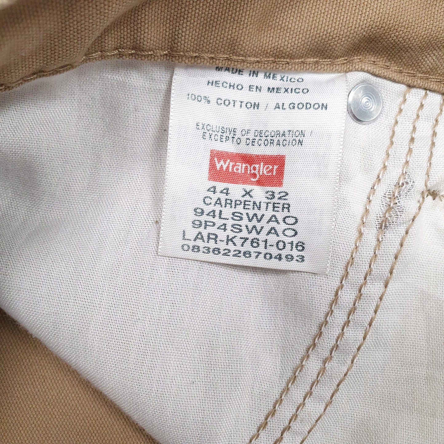 Mens Beige Wrangler   Trousers