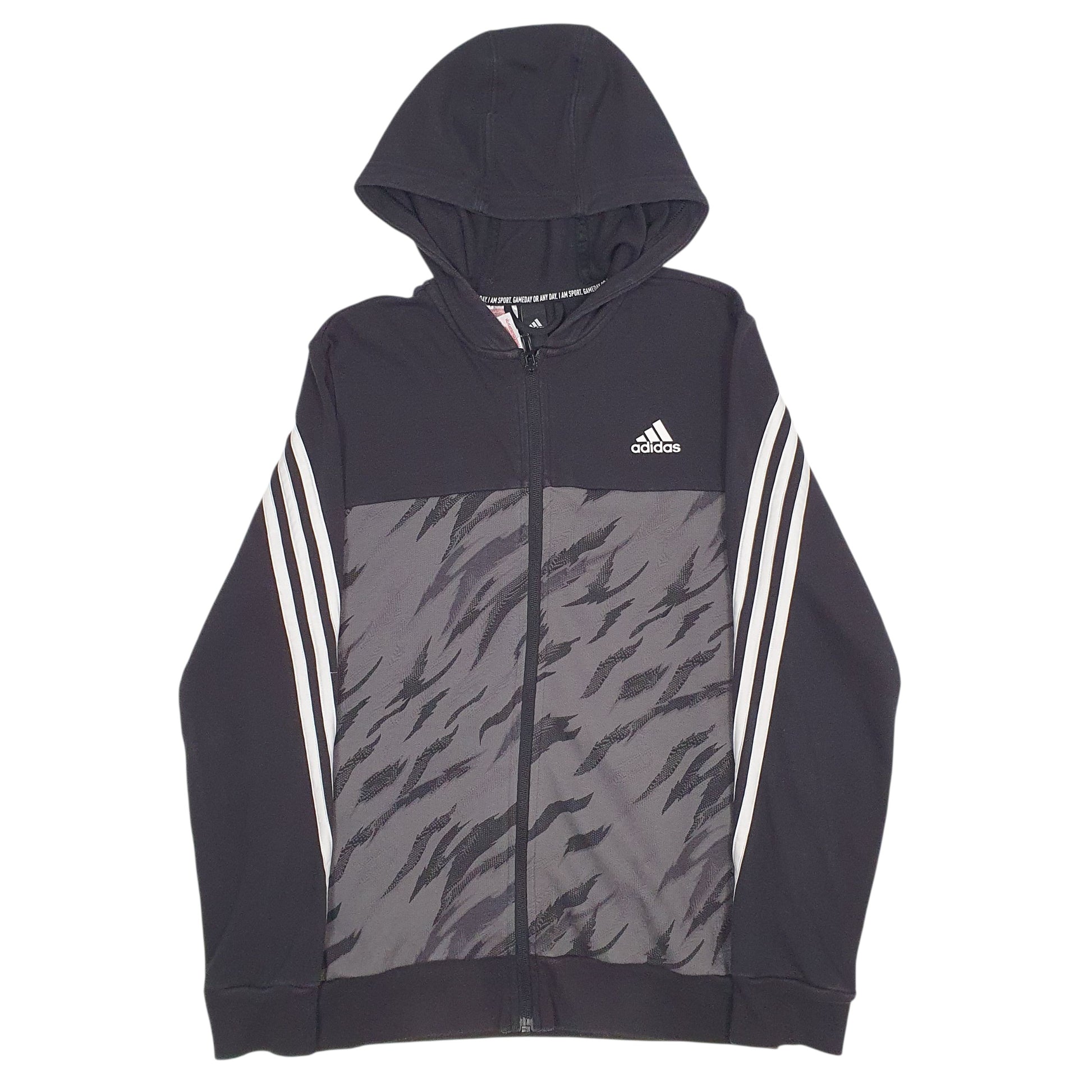 Womens Black Adidas  Full Zip Jumper