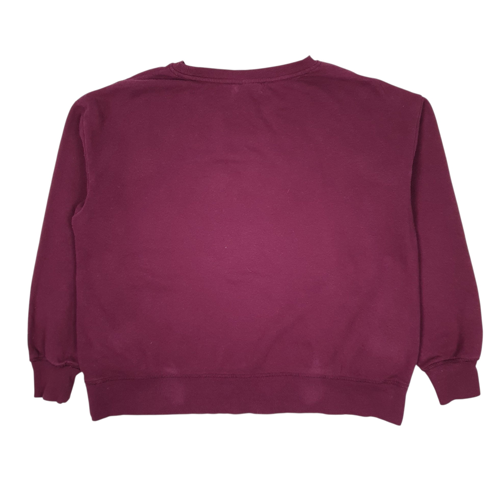Womens Burgundy Reebok Baggy Loose Fit Crewneck Jumper