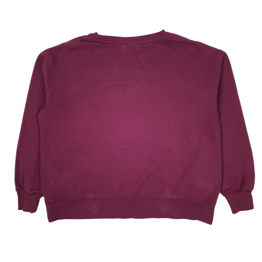 Womens Burgundy Reebok Baggy Loose Fit Crewneck Jumper