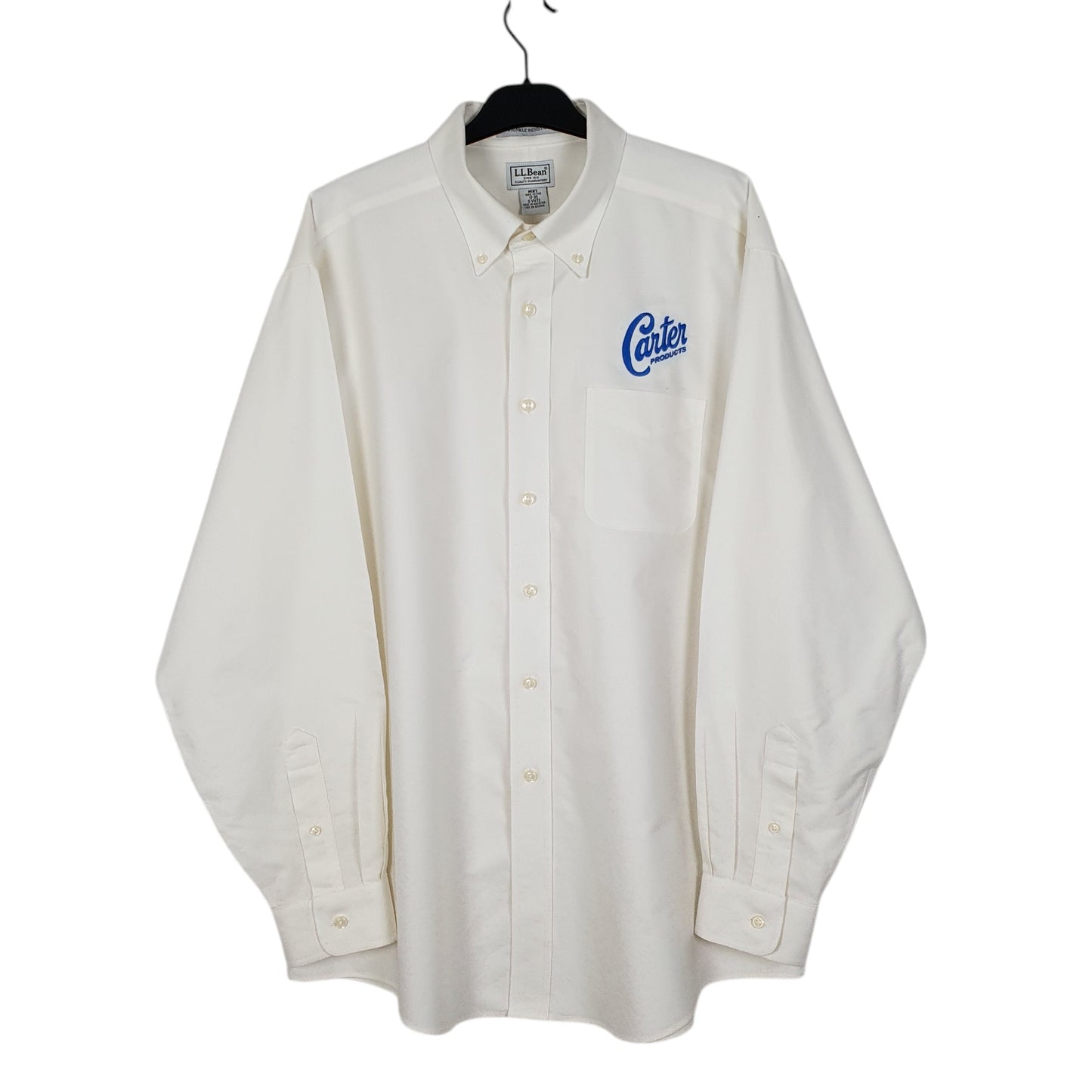 Mens White L.L.Bean Carter Long Sleeve Shirt