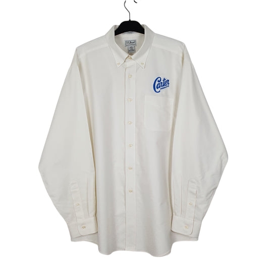 Mens White L.L.Bean Carter Long Sleeve Shirt