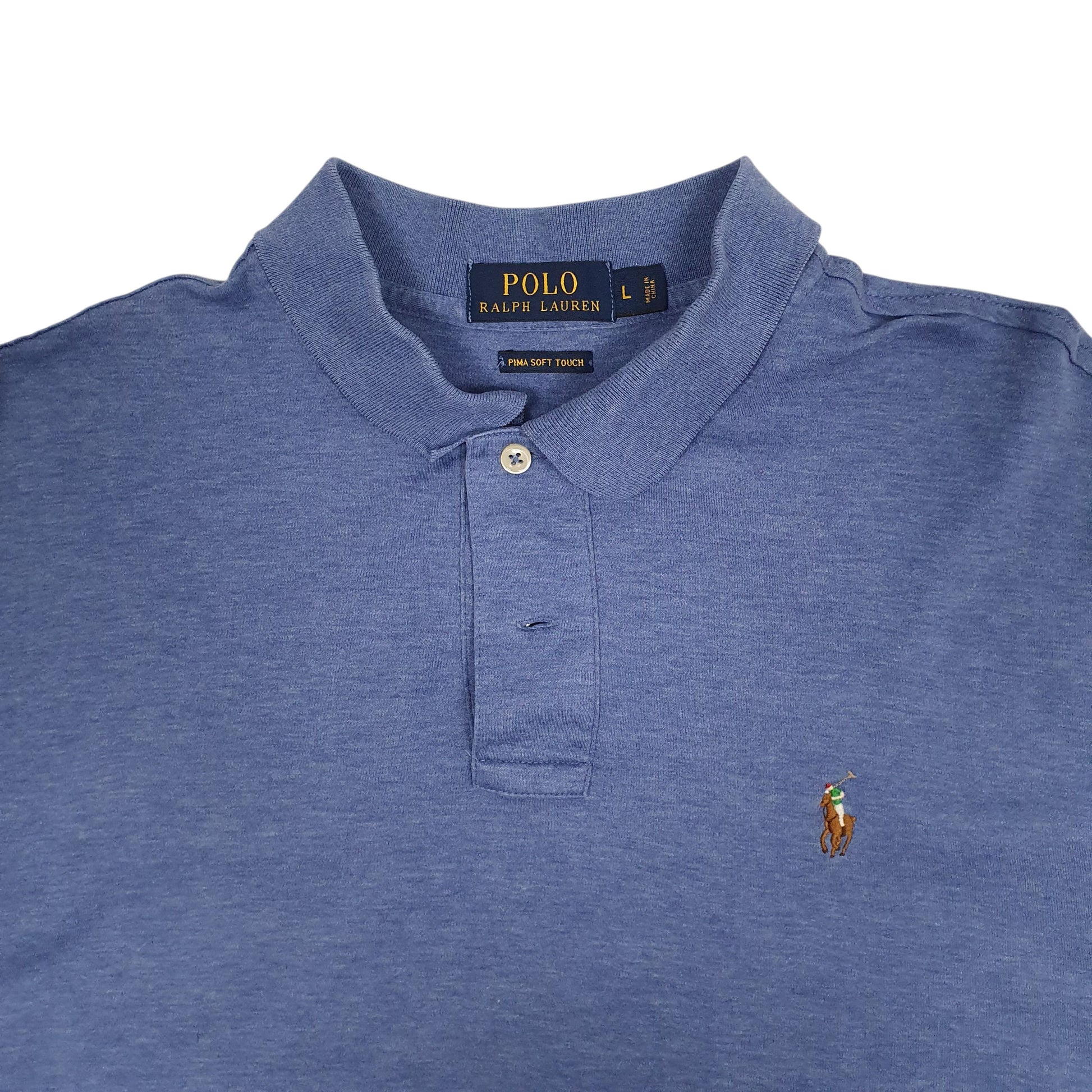 Mens Blue Polo Ralph Lauren Pima Soft Touch  Polo Shirt