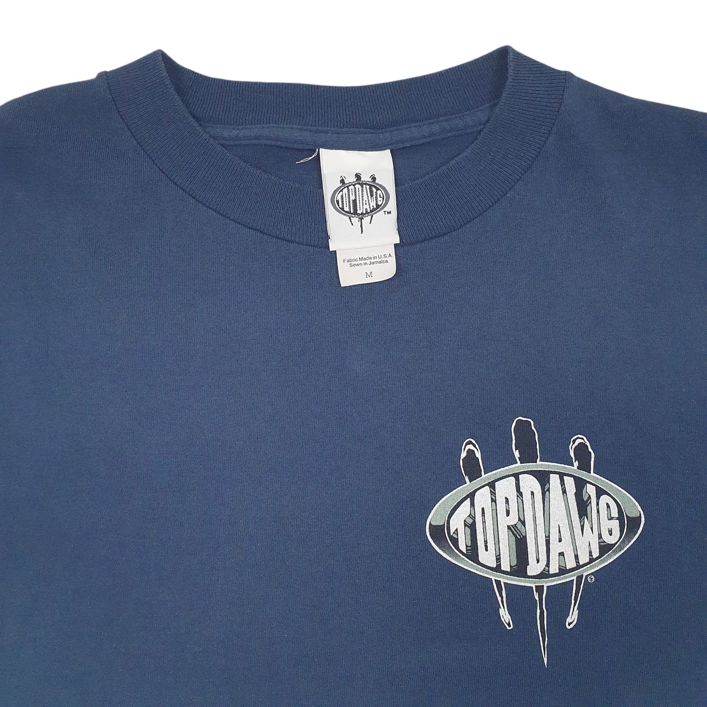 Mens Navy Top Dawg Vintage 90s  T Shirt