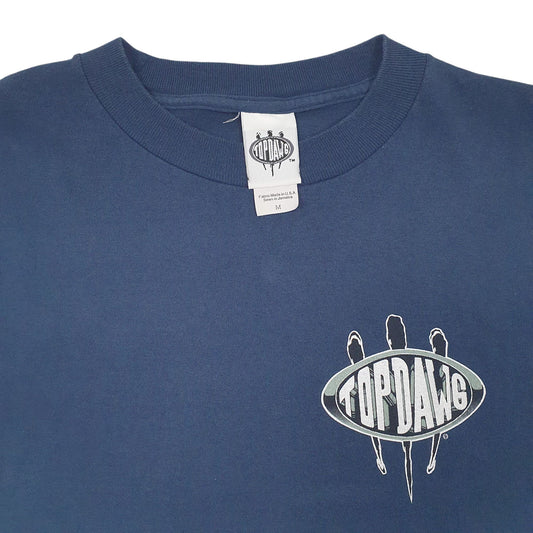 Mens Navy Top Dawg Vintage 90s  T Shirt