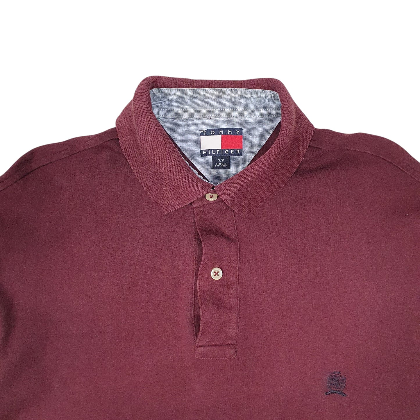 Mens Burgundy Tommy Hilfiger   Polo Shirt