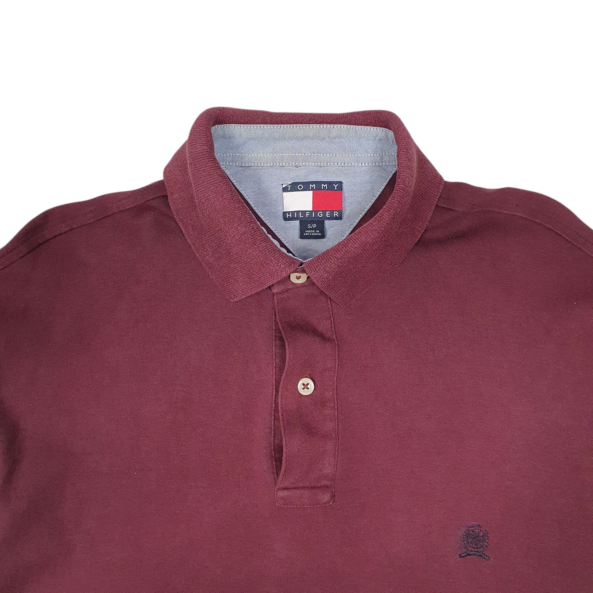 Mens Burgundy Tommy Hilfiger   Polo Shirt