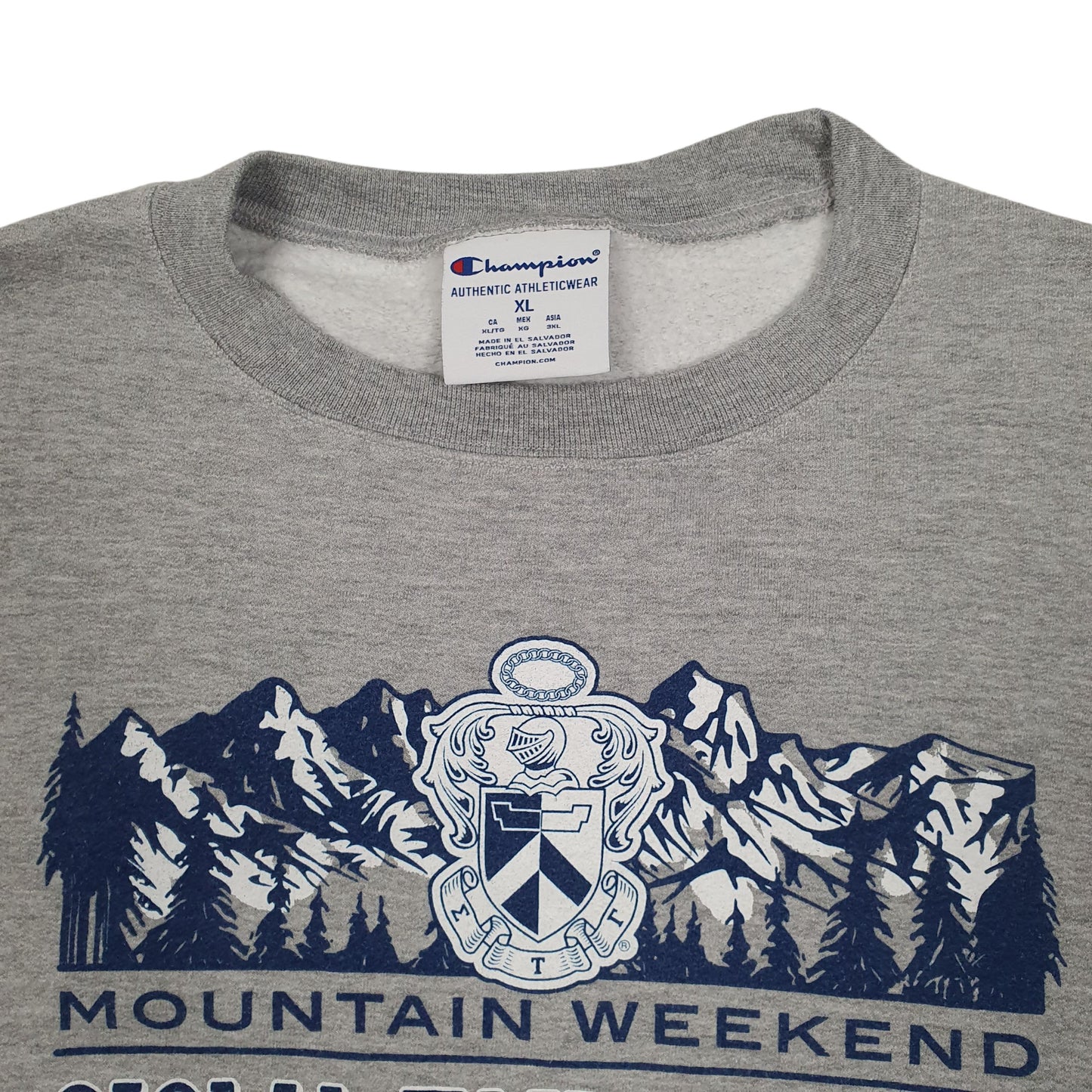 Mens Grey Champion Sigma Tau Gamma Crewneck Jumper