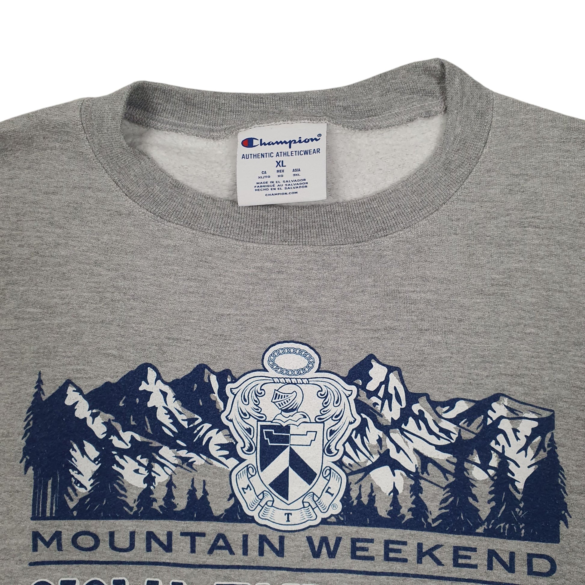 Mens Grey Champion Sigma Tau Gamma Crewneck Jumper