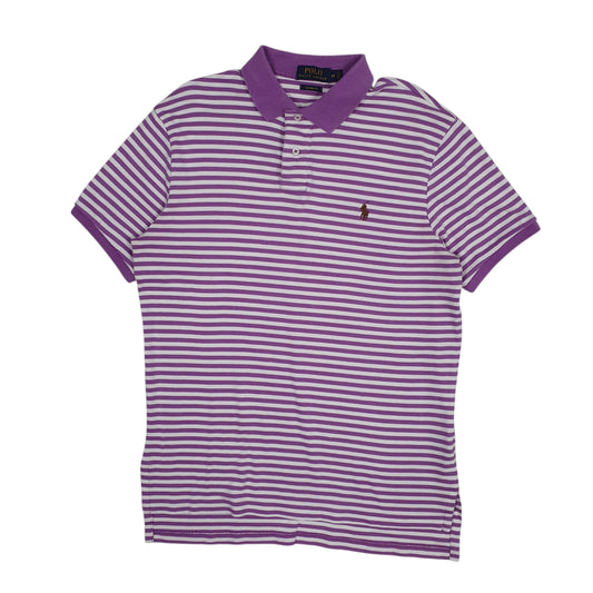 Mens Purple Polo Ralph Lauren Custom Fit Short Sleeve Polo Shirt