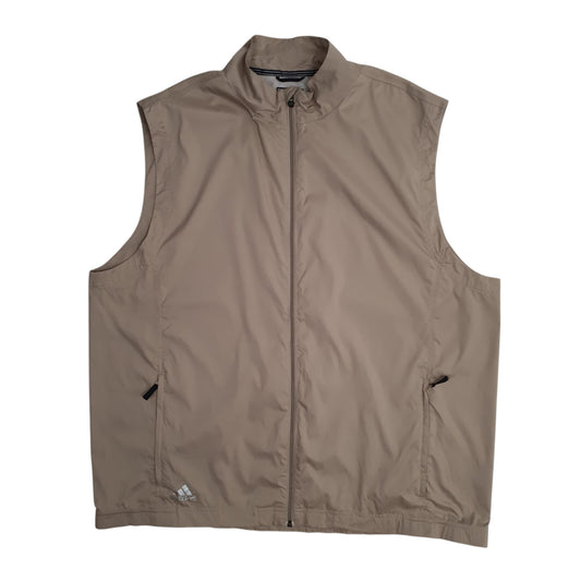 Mens Beige Adidas Golf Windbreaker Climacool  Coat