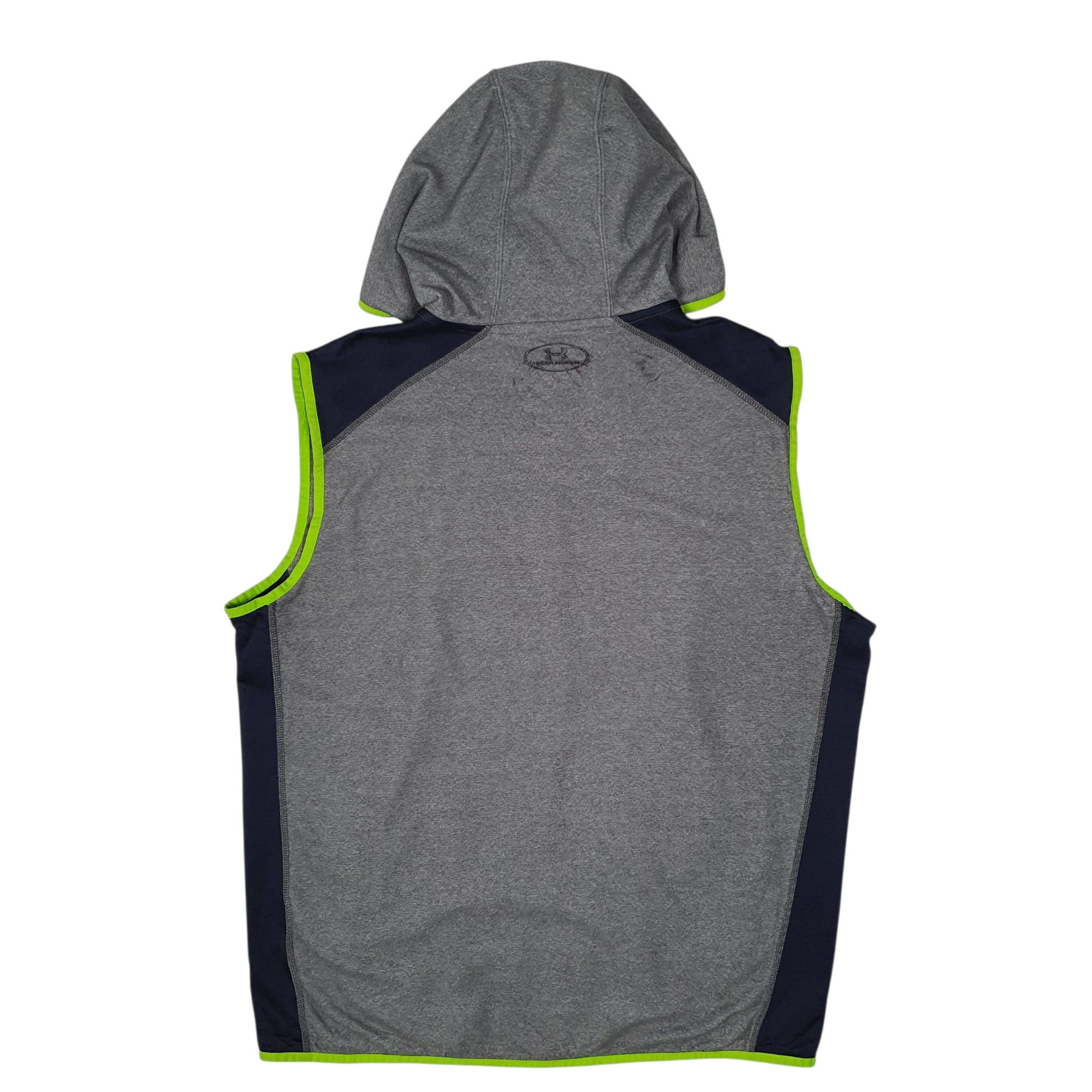 Mens Grey Under Armour Hoodie Boxing Workout Gilet Jumper