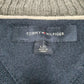 Mens Navy Tommy Hilfiger Spellout Heavyweight Knit Full Zip Jumper