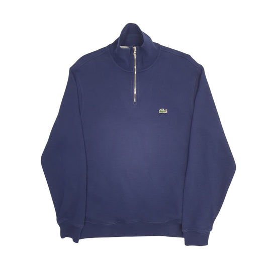 Mens Navy Lacoste  Quarter Zip Jumper