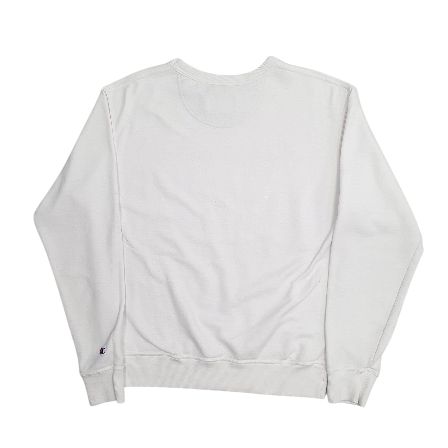 Mens White Champion  Crewneck Jumper