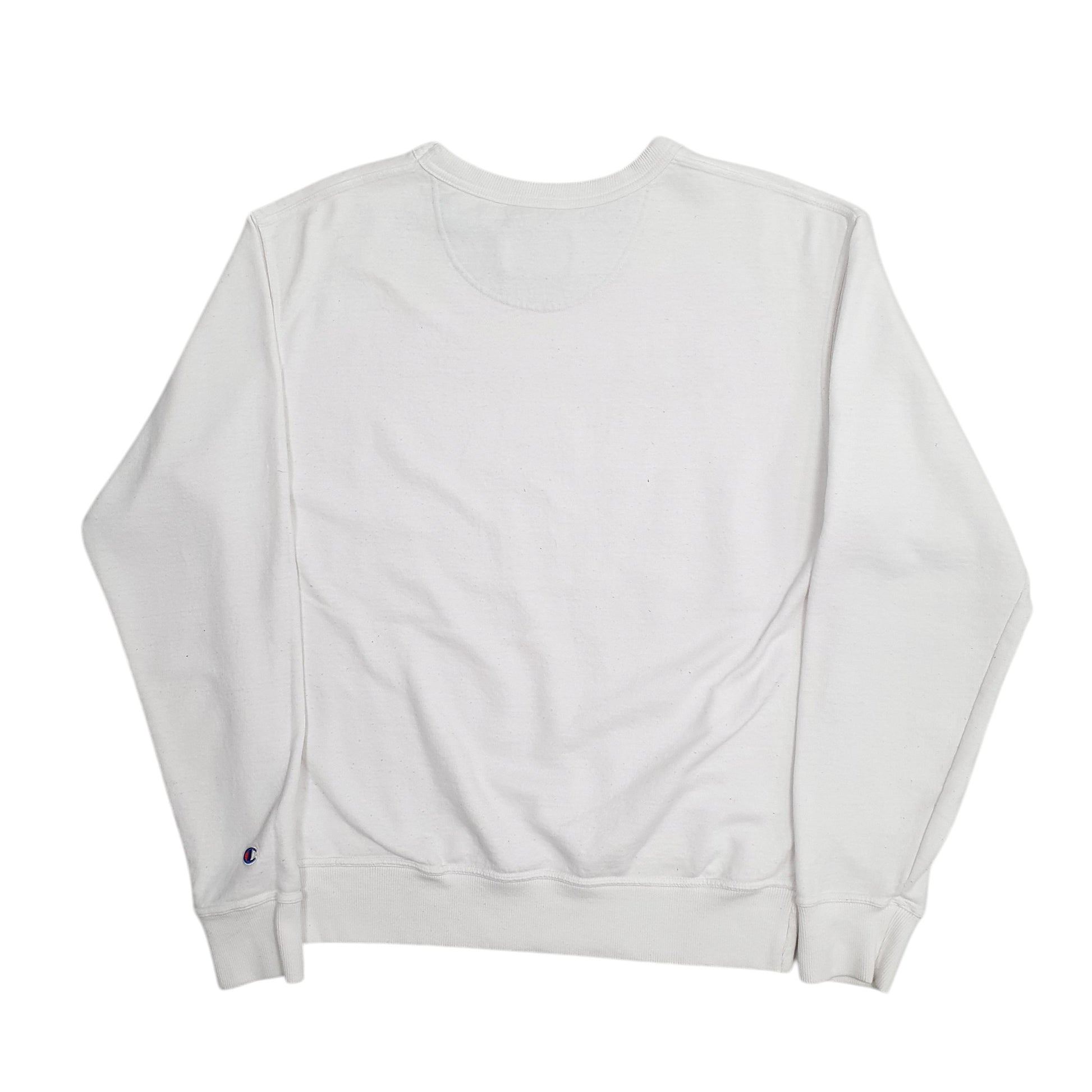 Mens White Champion  Crewneck Jumper