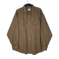 Mens Brown Woolrich Heavy Long Sleeve Shirt