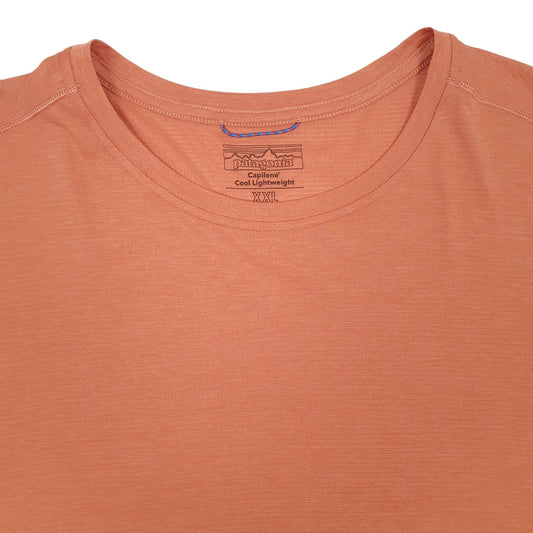 Mens Orange Patagonia Capilene  T Shirt