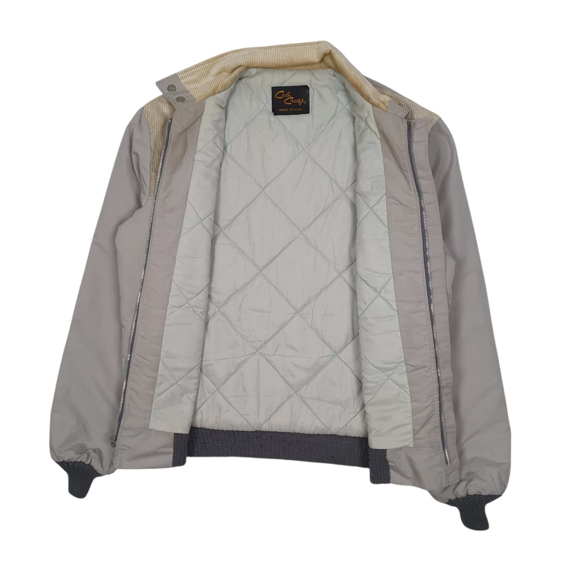 Mens Grey Cal Craft Vintage 90s Made In USA Western Cowboy  Coat