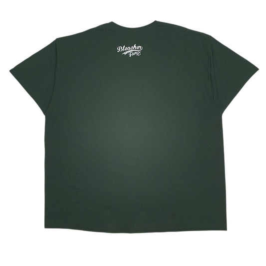 Mens Green Gildan  Hoodie T Shirt