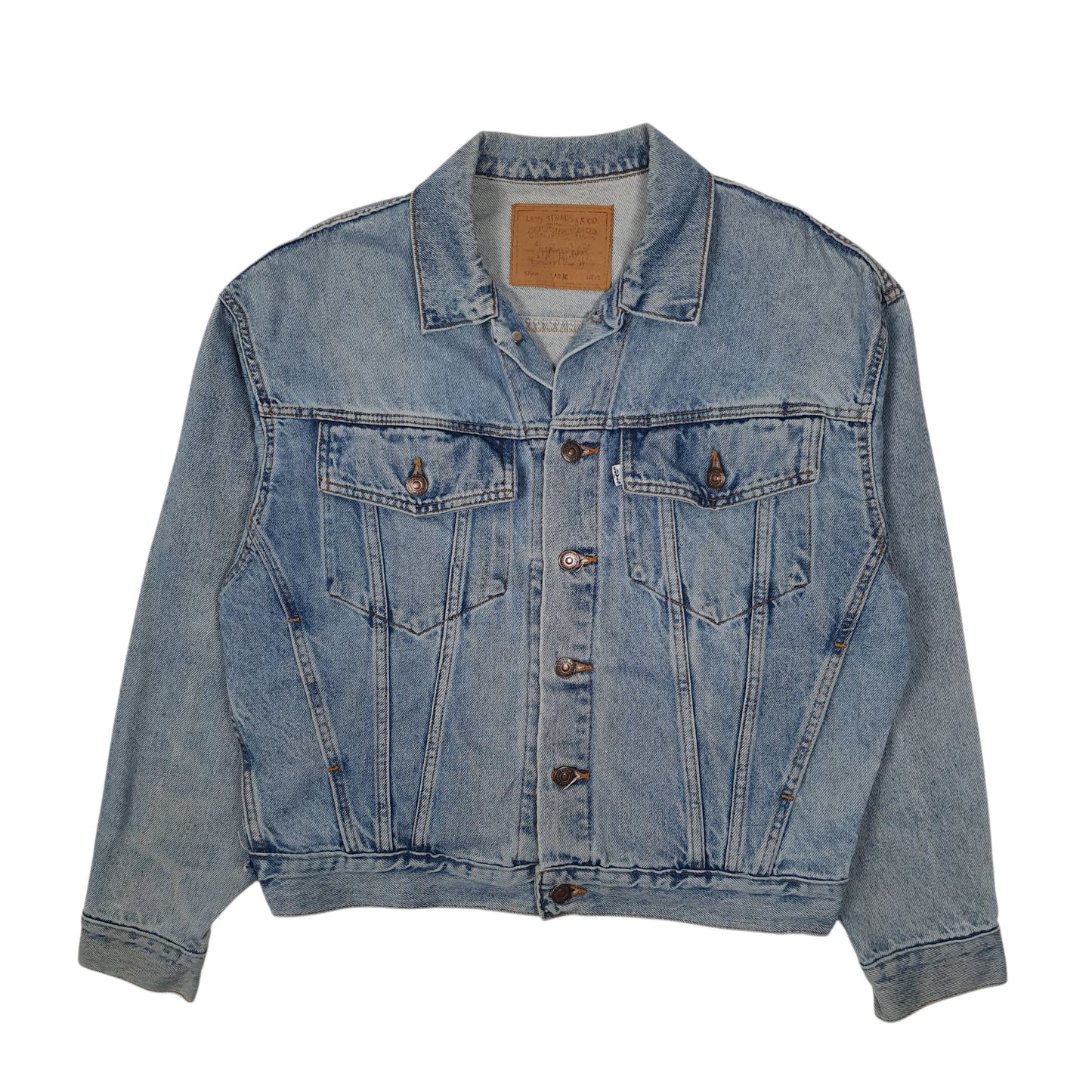 Mens Blue Levis Vintage 90s 00s Type 3 Trucker  Coat