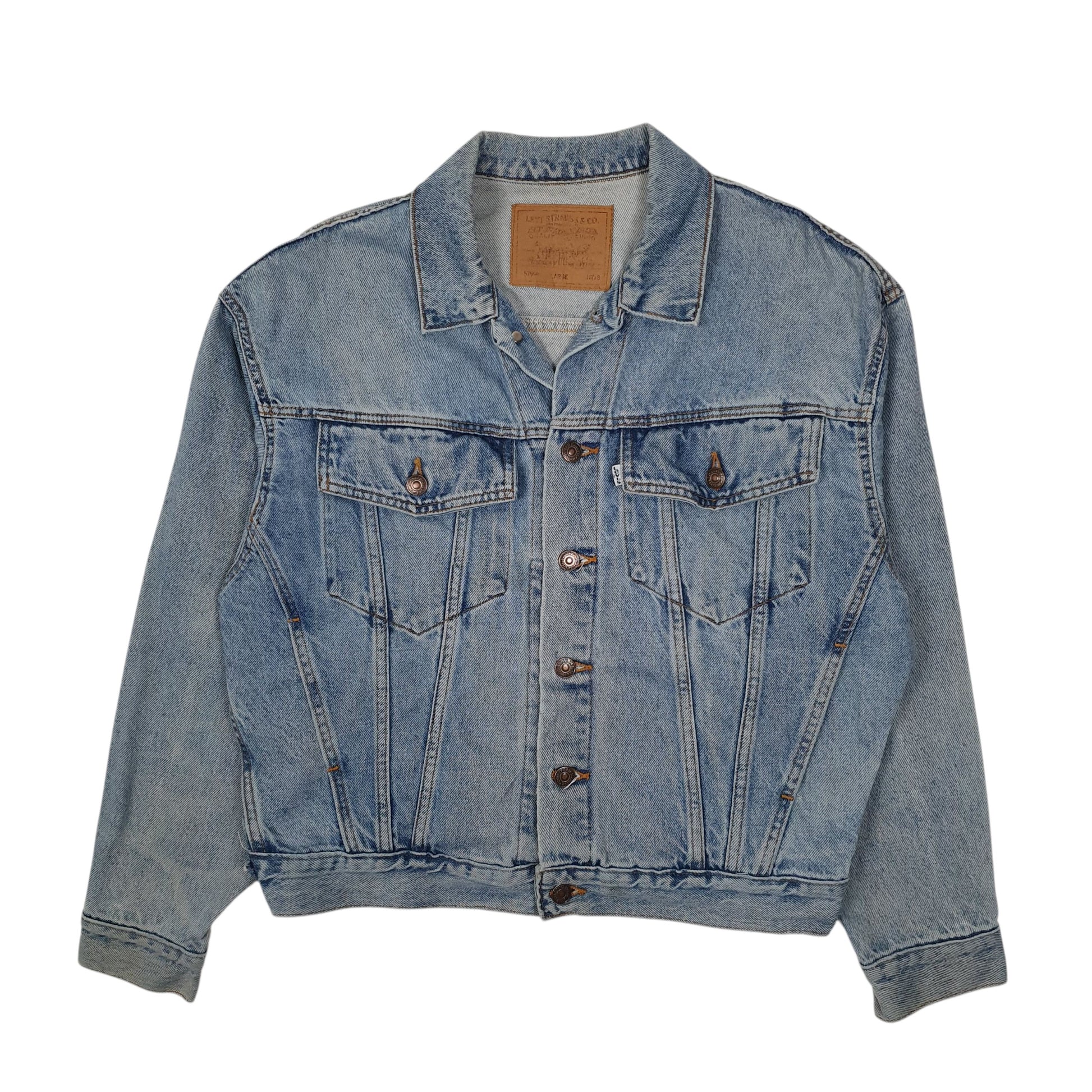 Mens Blue Levis Vintage 90s 00s Type 3 Trucker  Coat