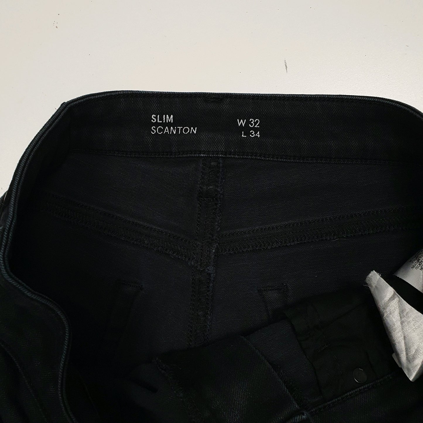 Mens Black Tommy Hilfiger Slim  Shorts