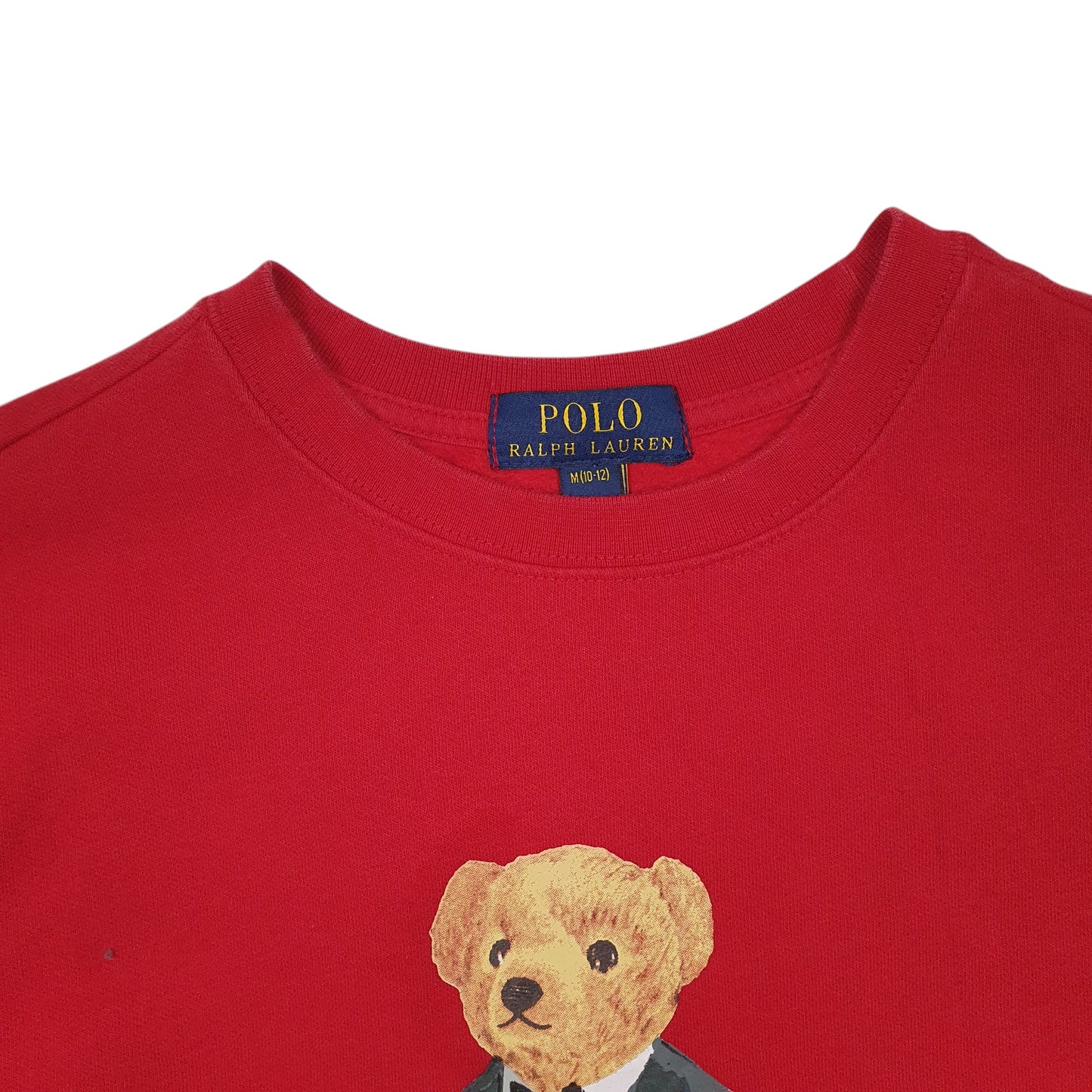 Womens Red Polo Ralph Lauren Polo Bear Christmas Crewneck Jumper