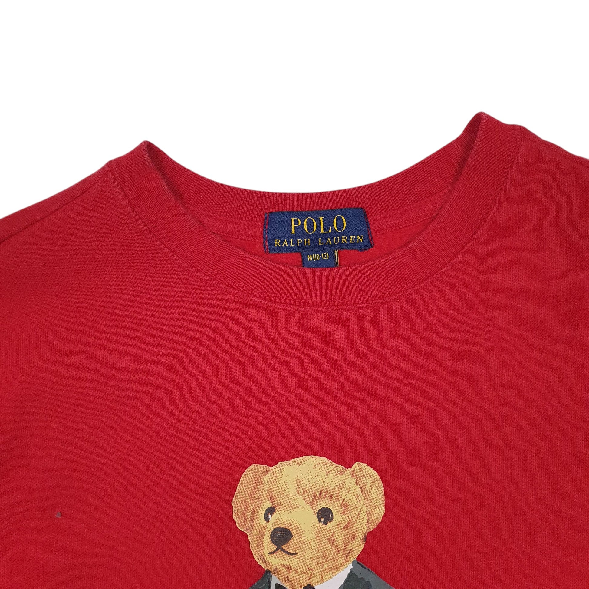 Womens Red Polo Ralph Lauren Polo Bear Christmas Crewneck Jumper