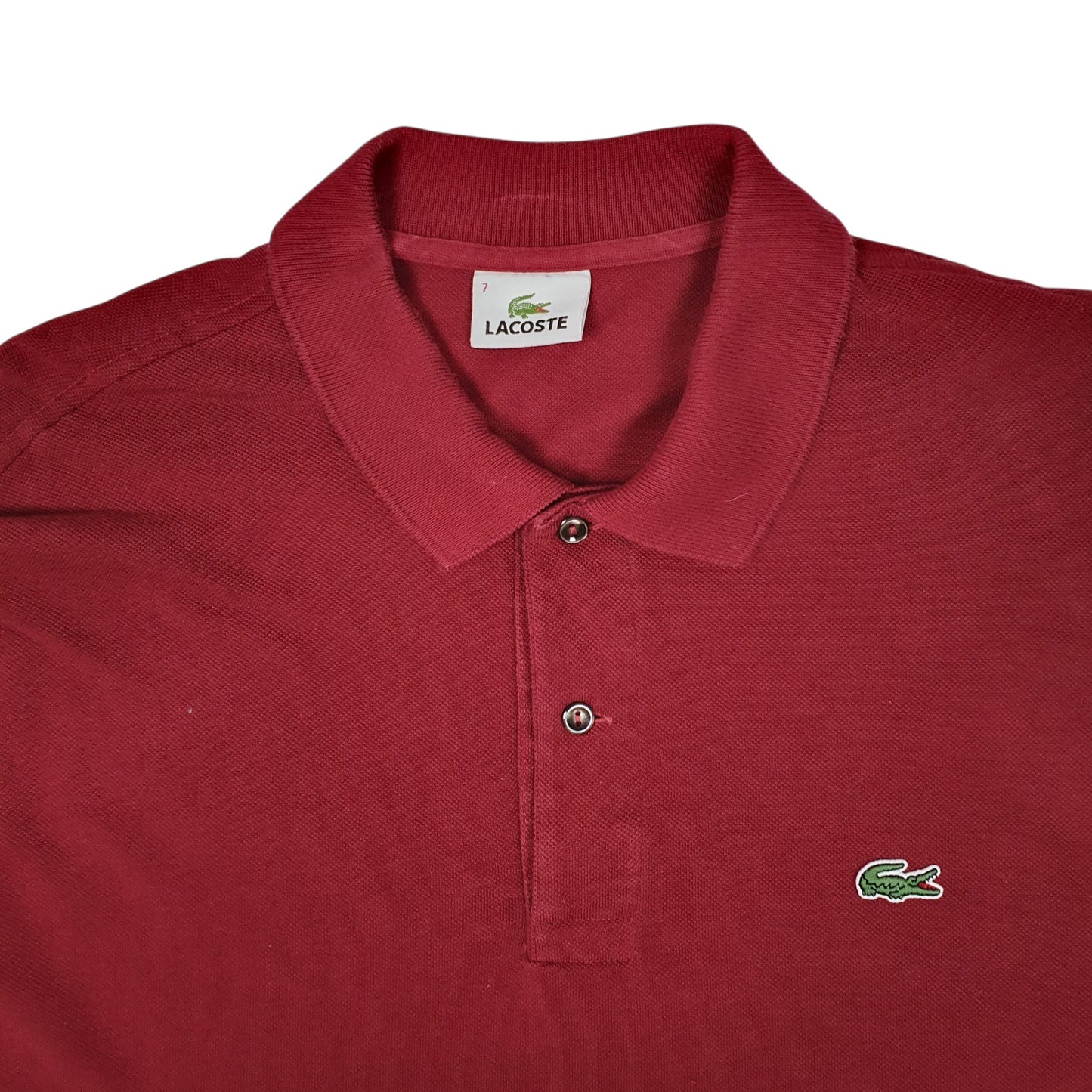 Mens Red Lacoste   Polo Shirt