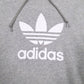 Mens Grey Adidas Spellout Hoodie Jumper