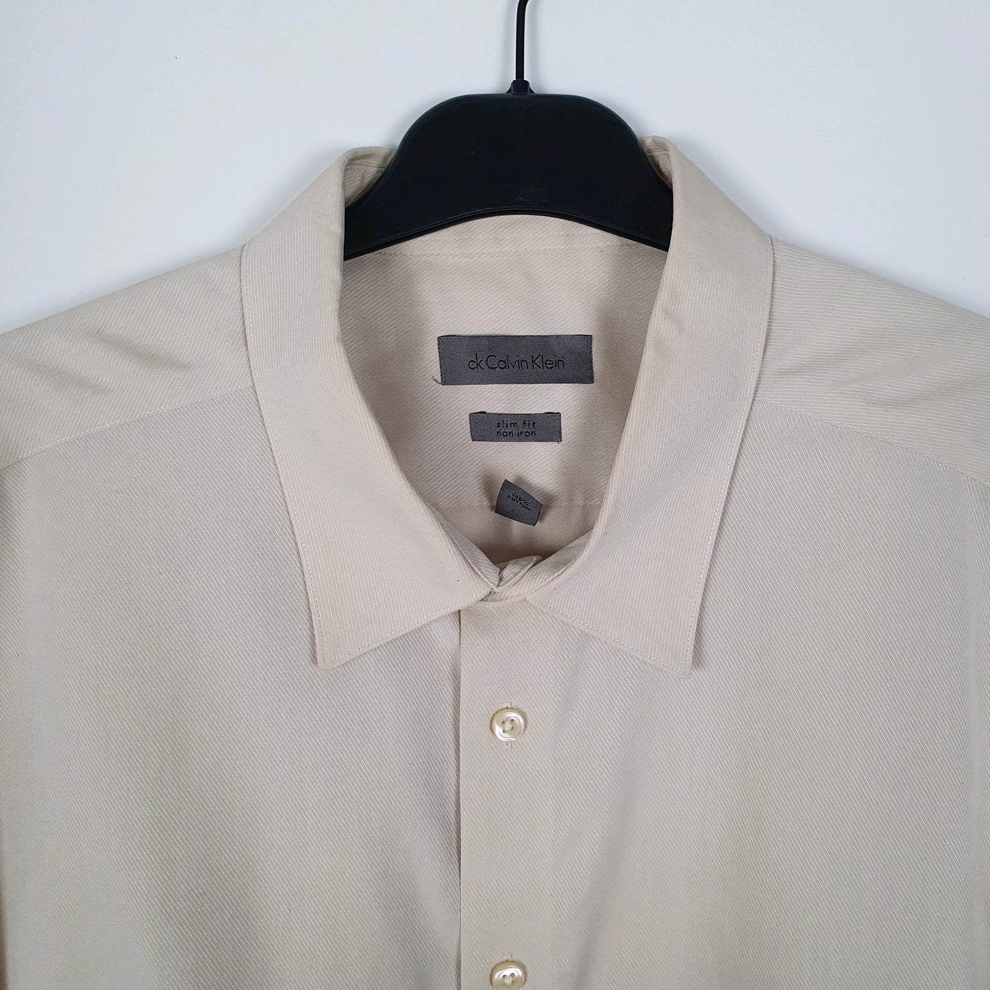 Mens Cream Calvin Klein   Shirt